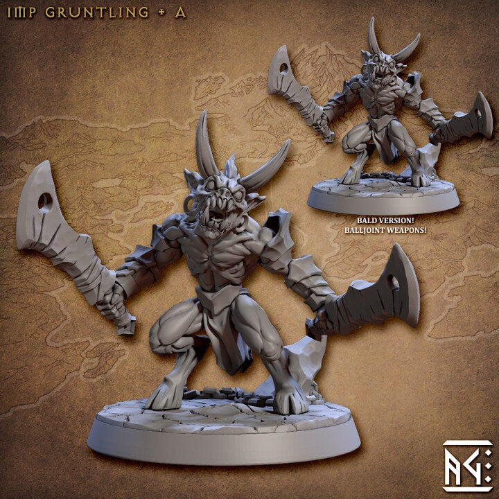 Imp Gruntling - Pose A - Abyss Demons Set - Unpainted Miniature