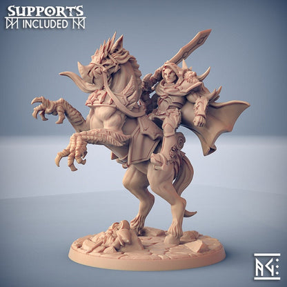 Sigfrido on Gryphsteed - Fighters Guild Set - Unpainted Miniature