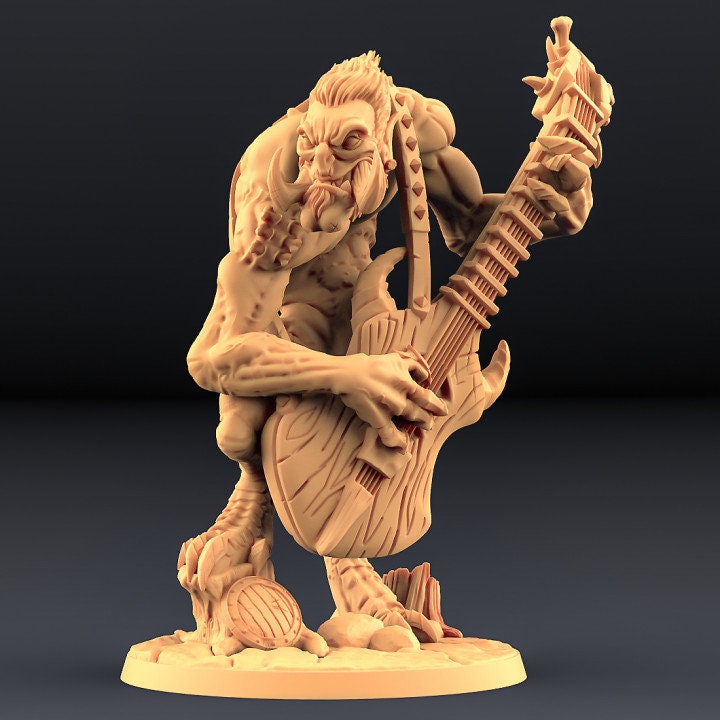 Rock Troll Warriors - Rock Troll Band - Unpainted Miniature