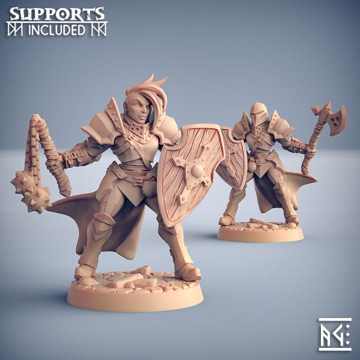 Human Fighters - Pose C - Fighters Guild Set - Unpainted Miniature