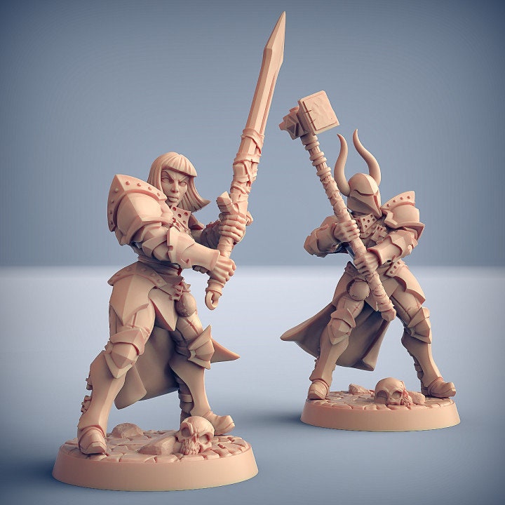 Human Fighters - Pose F - Fighters Guild Set - Unpainted Miniature