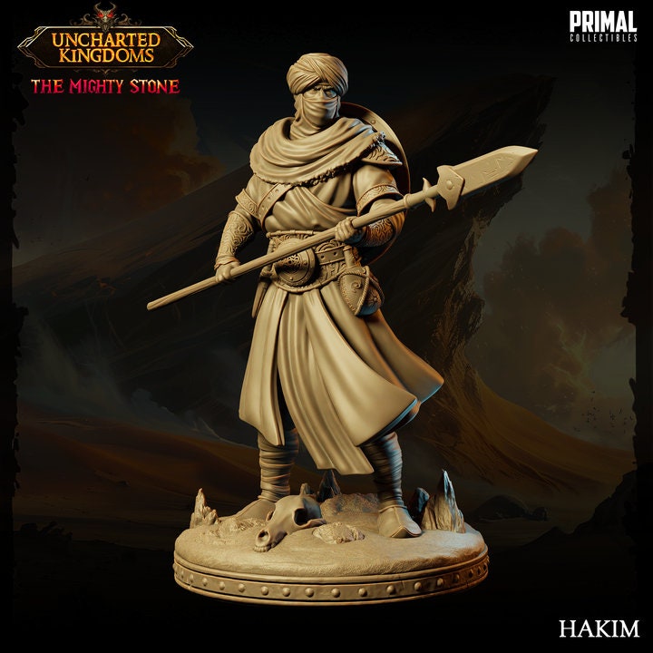 Hakim - Arabian Army - Uncharted Kingdoms Set - Masters of Dungeons Quest - Unpainted Miniature