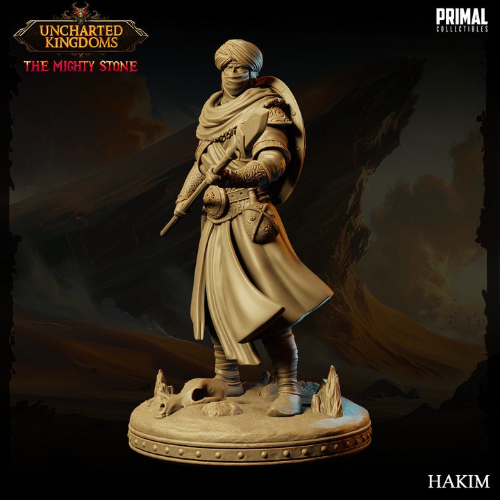 Hakim - Arabian Army - Uncharted Kingdoms Set - Masters of Dungeons Quest - Unpainted Miniature