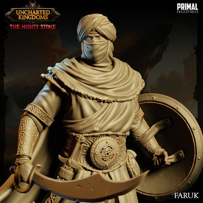 Faruk - Arabian Army - Uncharted Kingdoms Set - Masters of Dungeons Quest - Unpainted Miniature