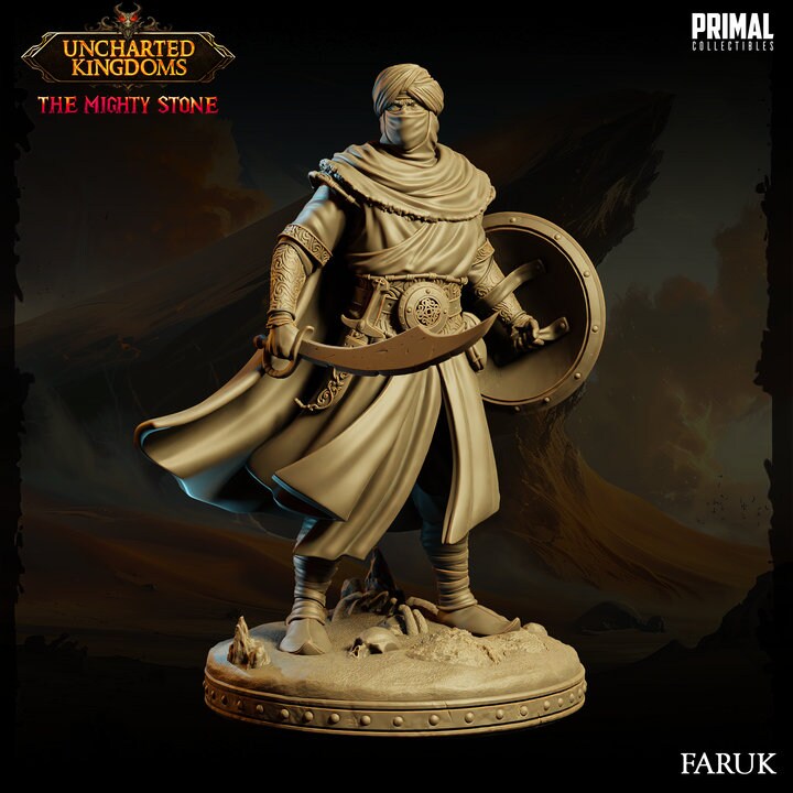 Faruk - Arabian Army - Uncharted Kingdoms Set - Masters of Dungeons Quest - Unpainted Miniature