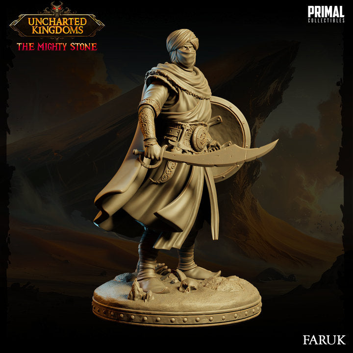 Faruk - Arabian Army - Uncharted Kingdoms Set - Masters of Dungeons Quest - Unpainted Miniature