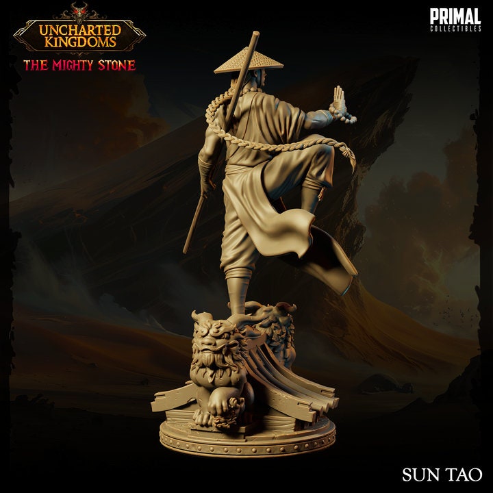 Sun Tao - Human Monk - Uncharted Kingdoms Set - Masters of Dungeons Quest - Unpainted Miniature