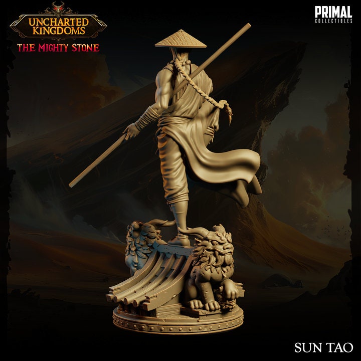 Sun Tao - Human Monk - Uncharted Kingdoms Set - Masters of Dungeons Quest - Unpainted Miniature