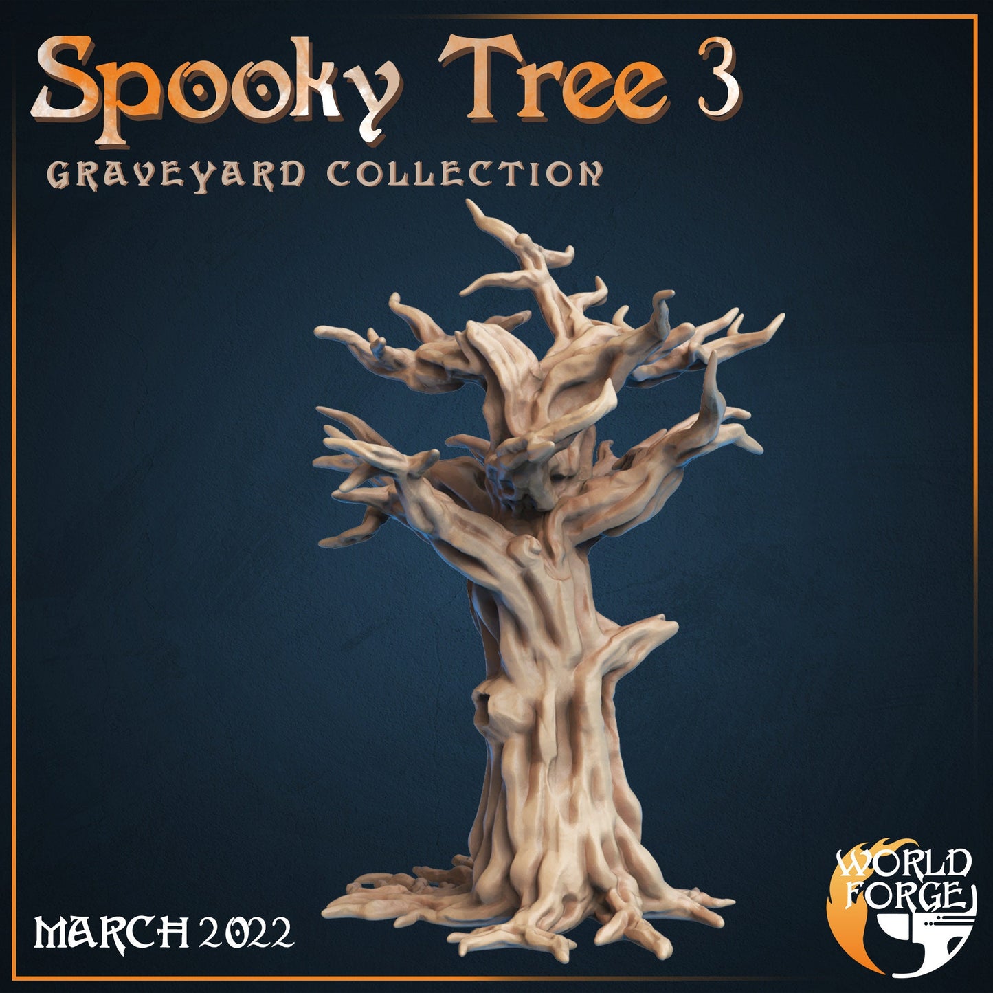 Spooky Trees - Set of 3 - Graveyard Collection - Unpainted Miniature