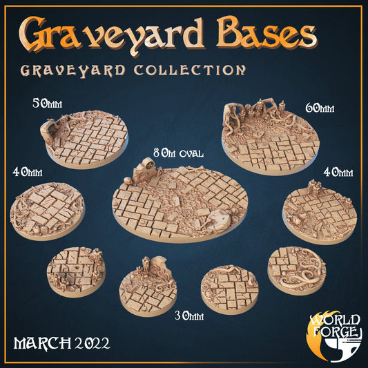 Bases - Graveyard Collection - Unpainted Miniature