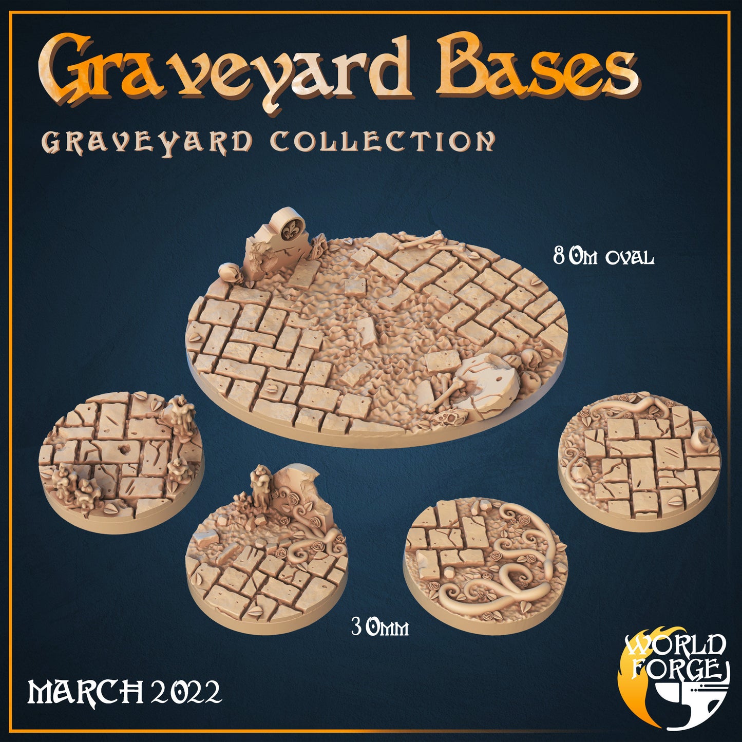 Bases - Graveyard Collection - Unpainted Miniature