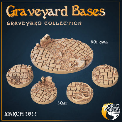 Bases - Graveyard Collection - Unpainted Miniature