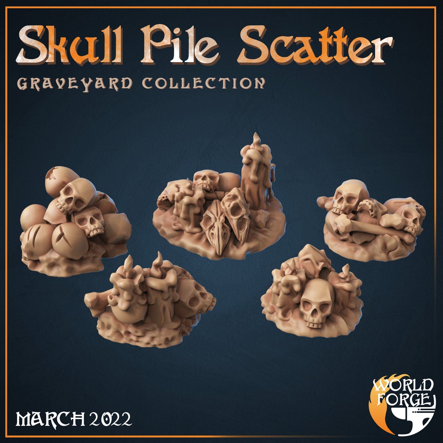 Skull Pile - Graveyard Collection - Unpainted Miniature