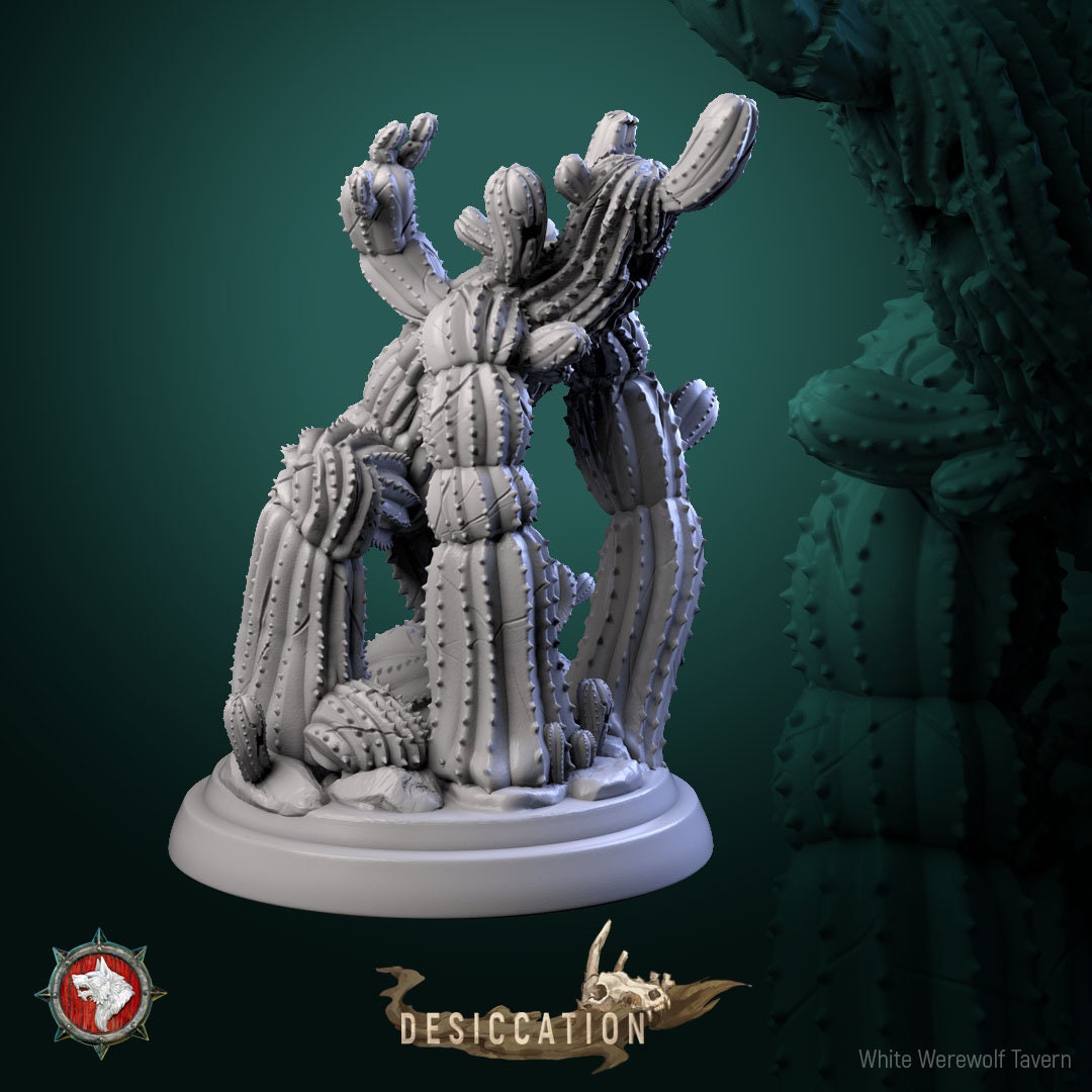 Desert Monster - Animated Cactus - Desication Set - Unpainted Miniature