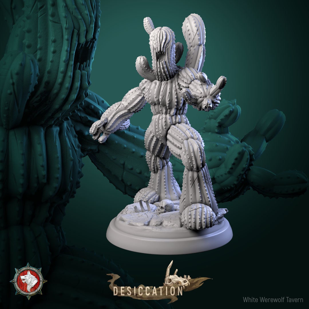 Desert Monster - Animated Cactus - Desication Set - Unpainted Miniature