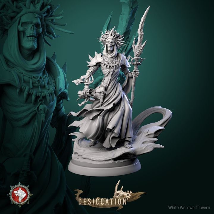 Dry Lich - Desert Lich - Desiccation Set - Unpainted Miniature