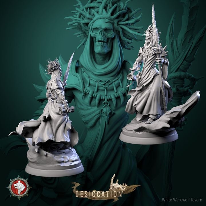 Dry Lich - Desert Lich - Desiccation Set - Unpainted Miniature