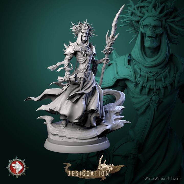 Dry Lich - Desert Lich - Desiccation Set - Unpainted Miniature