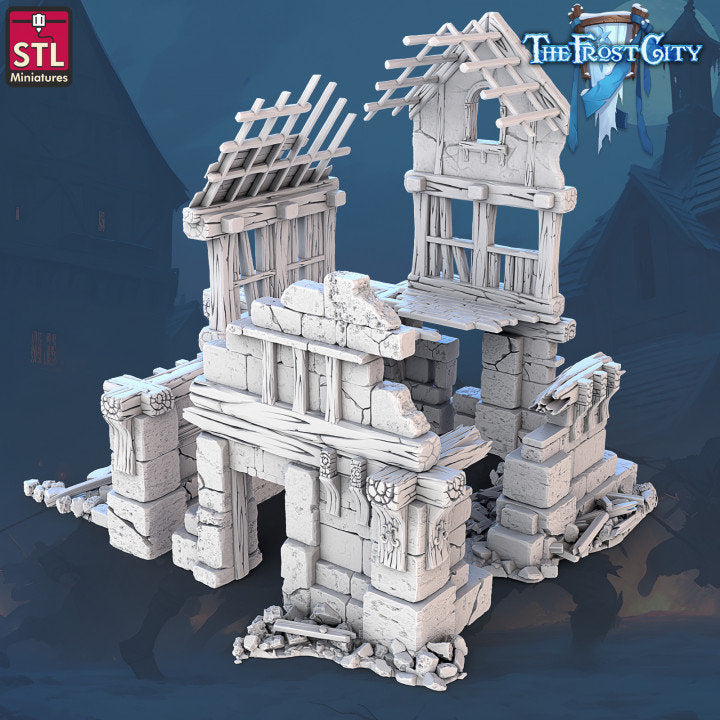 Ruined Building - The Frost City - Tabletop Terrain