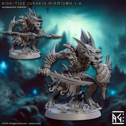 High Tide Jurakin - Pose A - Mirmidons of the Death-Tide - Unpainted Miniature