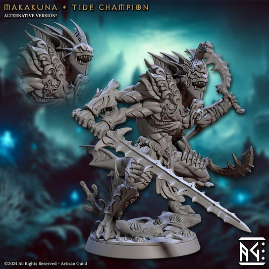 Makakuna Tide Champion - Mirmidons of the Death-Tide - Unpainted Miniature