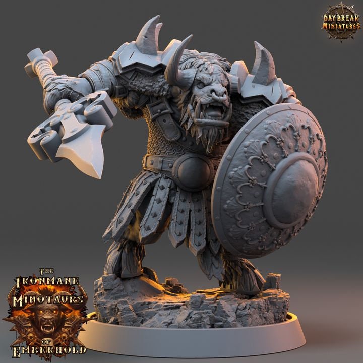 Vorgrim Nightstalker - The Ironmane Minotaurs of Emberhold - Unpainted Miniature