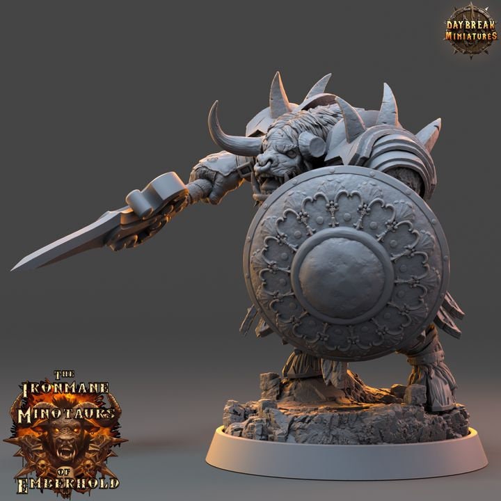 Vorgrim Nightstalker - The Ironmane Minotaurs of Emberhold - Unpainted Miniature