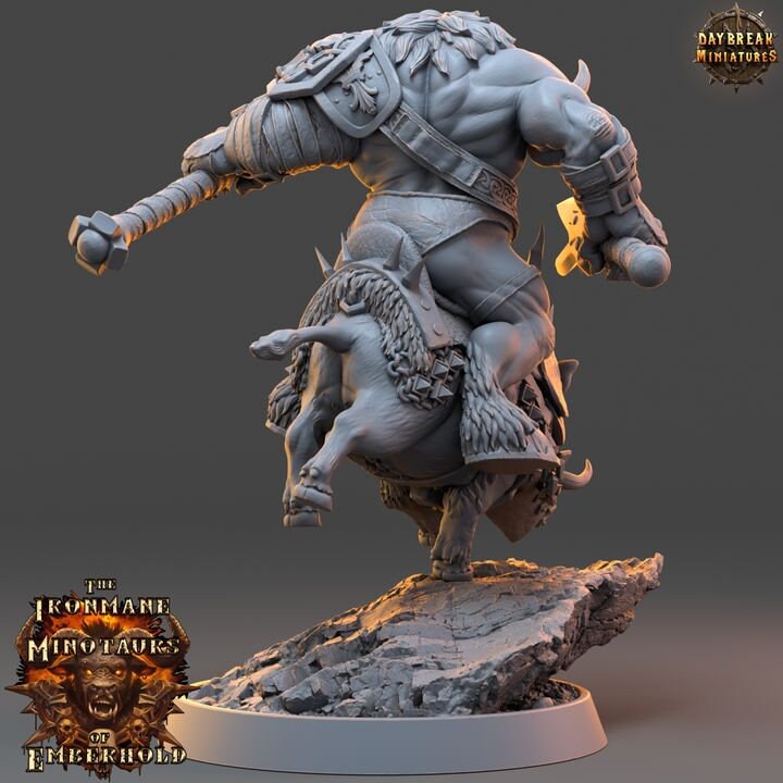 Torvak Stormrage - The Ironmane Minotaurs of Emberhold - Unpainted Miniature