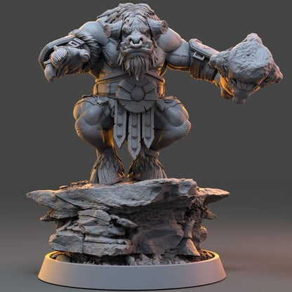 Draknar Bonecrusher - The Ironmane Minotaurs of Emberhold - Unpainted Miniature