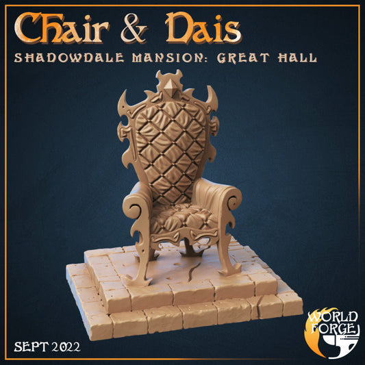 Chair - The Great Hall: Shadowdale Mansion - Unpainted Miniature