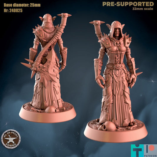 Troll Female Death Knight - 2 Poses - Unpainted Miniature