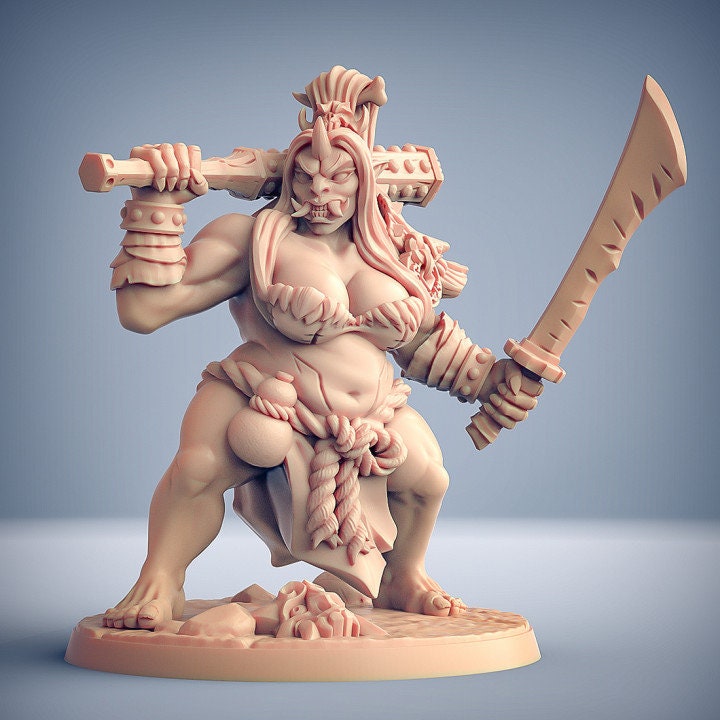 Kyojin Female - Oni Clan Set - Unpainted Miniature