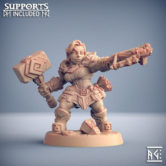 Dwarven Oathbreakers - Pose E - 2 Poses - Unpainted Miniature