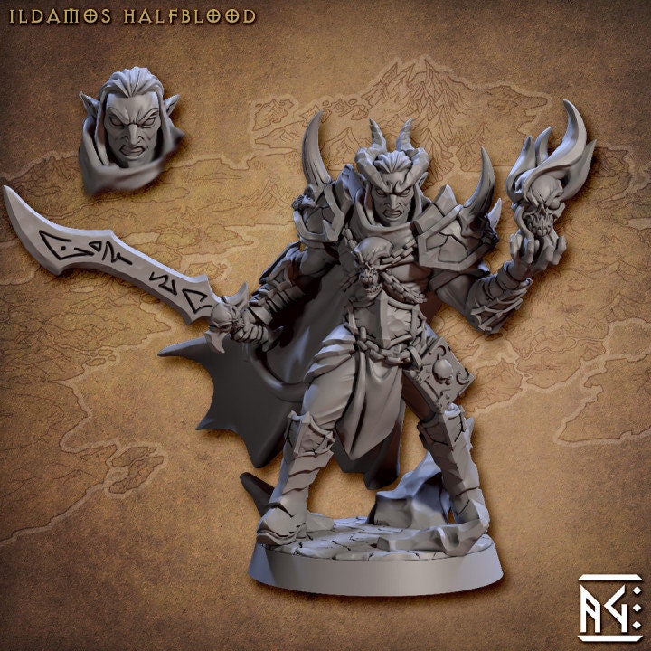 Ildamos Half Blood - Abyss Demon - Unpainted Miniature