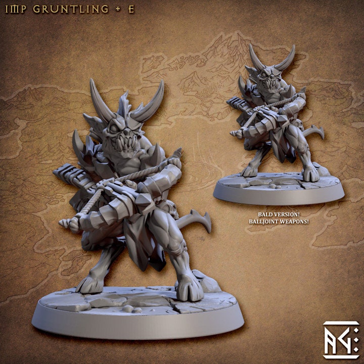 Imp Gruntling - Pose E - Abyss Demons Set - Unpainted Miniature