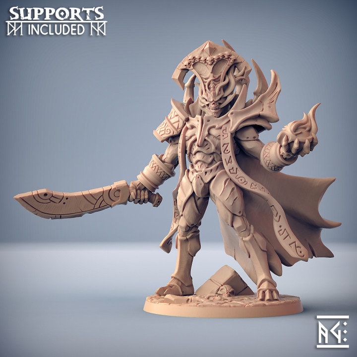 Ossarnus the Sarcophagus Guardian - 2 Poses - Unpainted Miniature