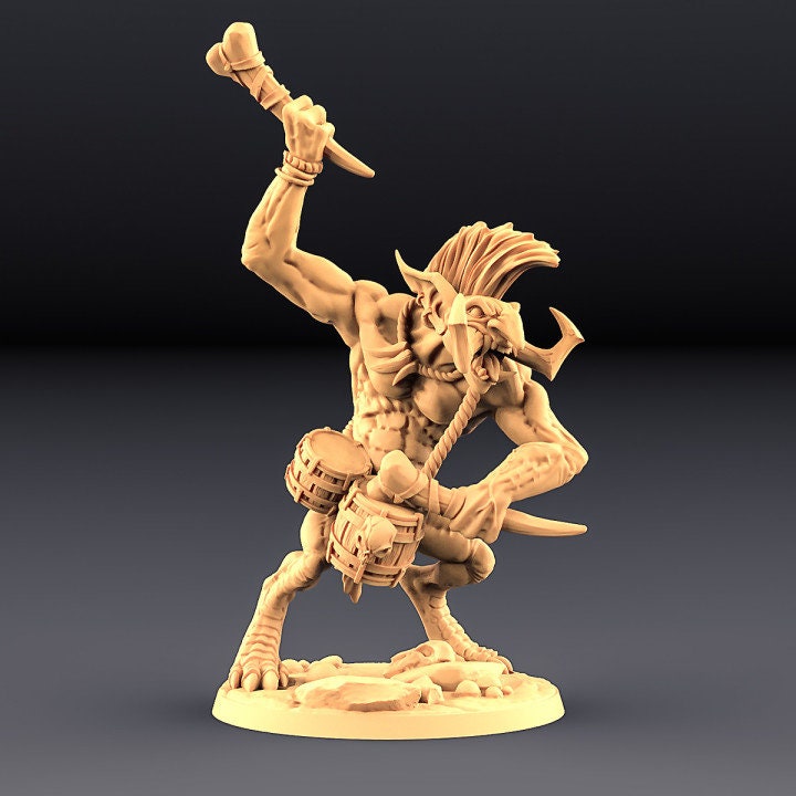 Rock Troll Warriors - Rock Troll Band - Unpainted Miniature