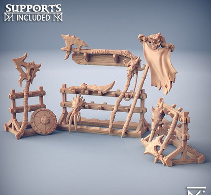 Weapon Rack - Orc Barbarian Set - Unpainted Miniature