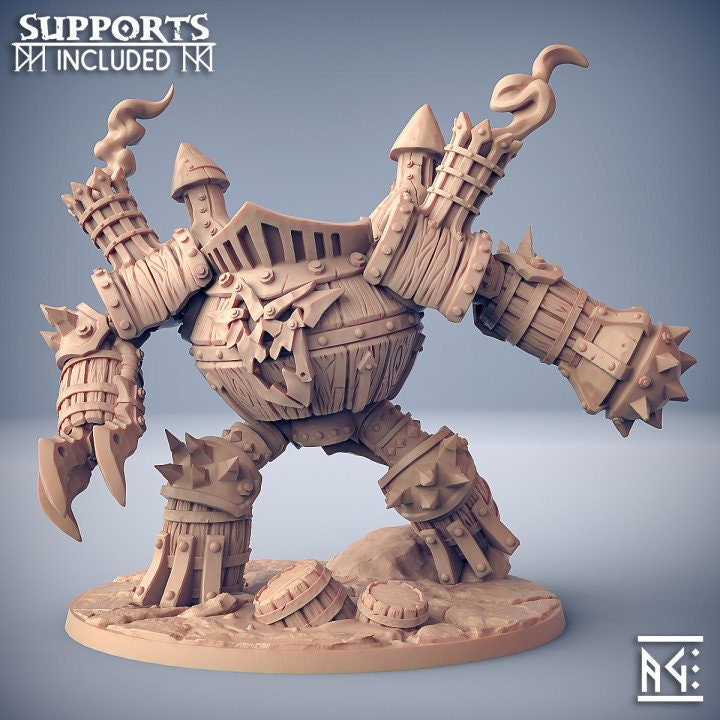 Scrap Golem - Sparksoot Goblin - Unpainted Miniature