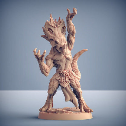 Kaztot Stormcaller - Goldmaw Lizard - Unpainted Miniature