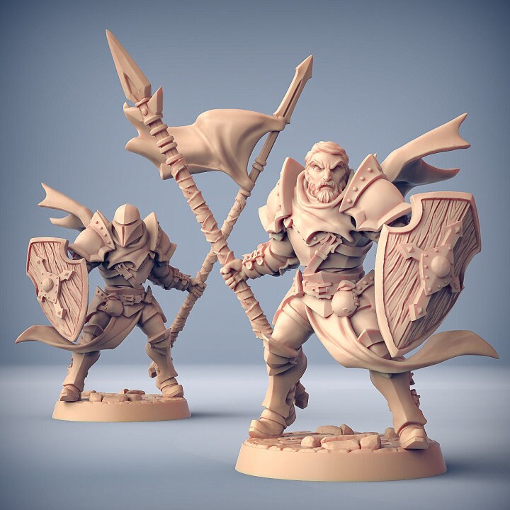 Human Fighters - Pose A - Fighters Guild Set - Unpainted Miniature