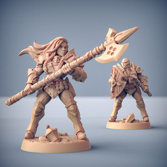 Human Fighters - Pose D - Fighters Guild Set - Unpainted Miniature