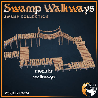 Wooden Walkways - Swamp Collection - Unpainted Miniature