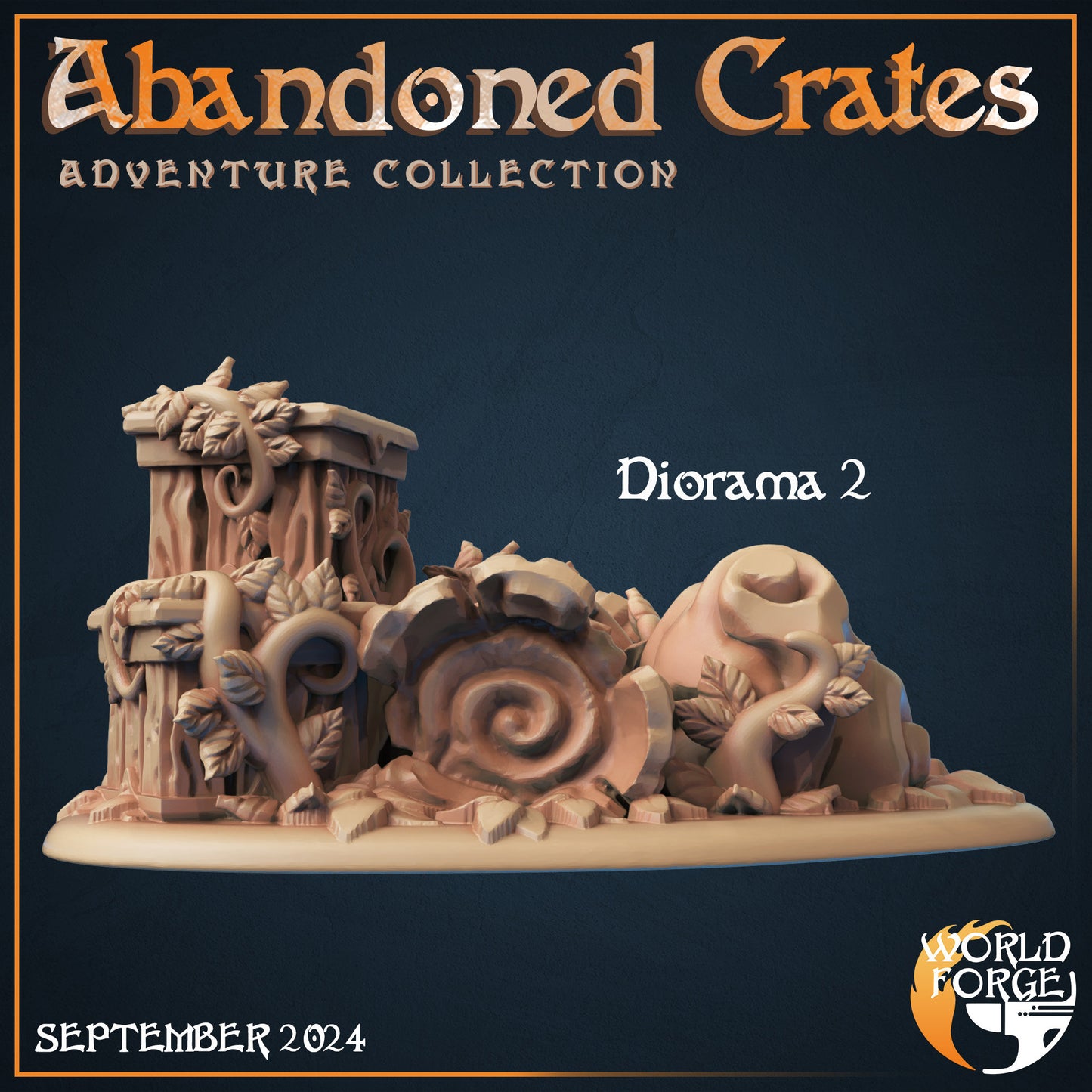 Abandoned Crates - 2 Piece Set - Adventure Collection - Unpainted Miniature