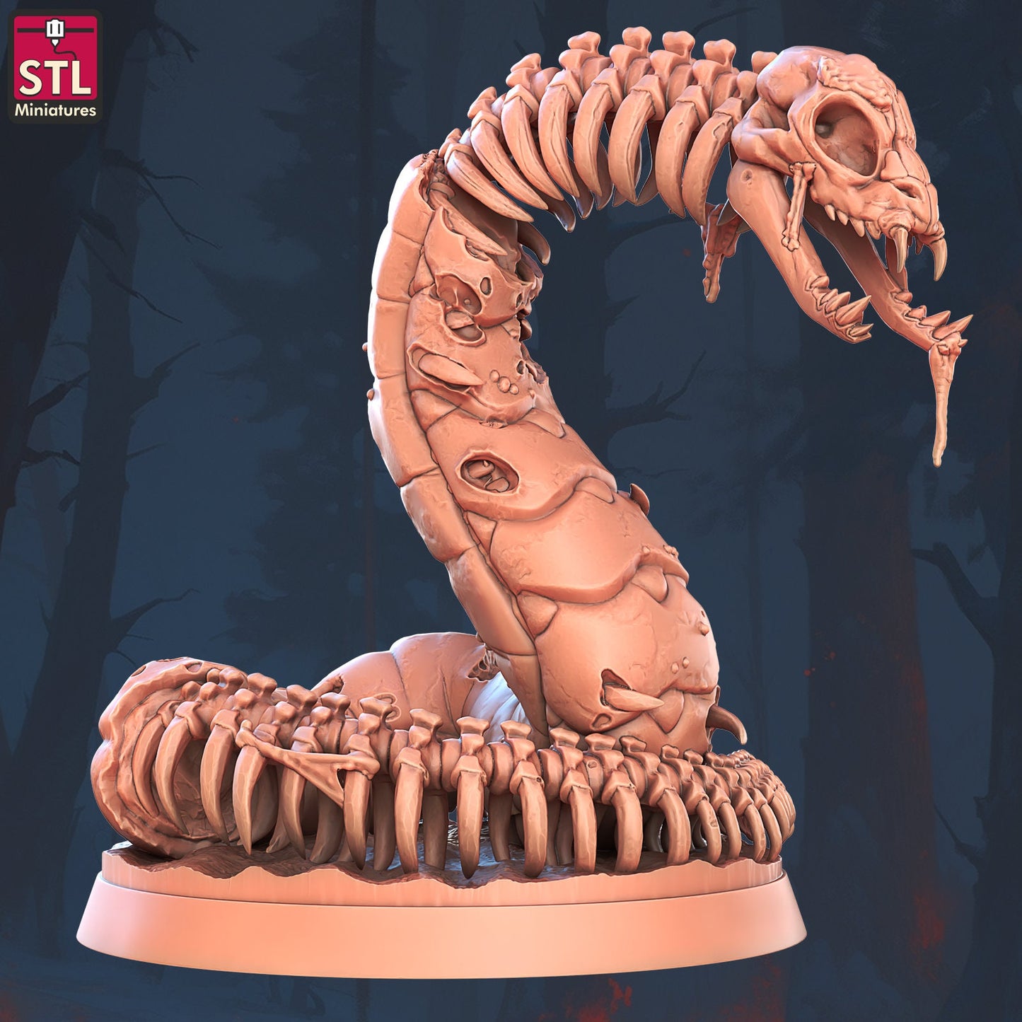 Ghoul Snakes - Undead Snakes - Unpainted Miniature