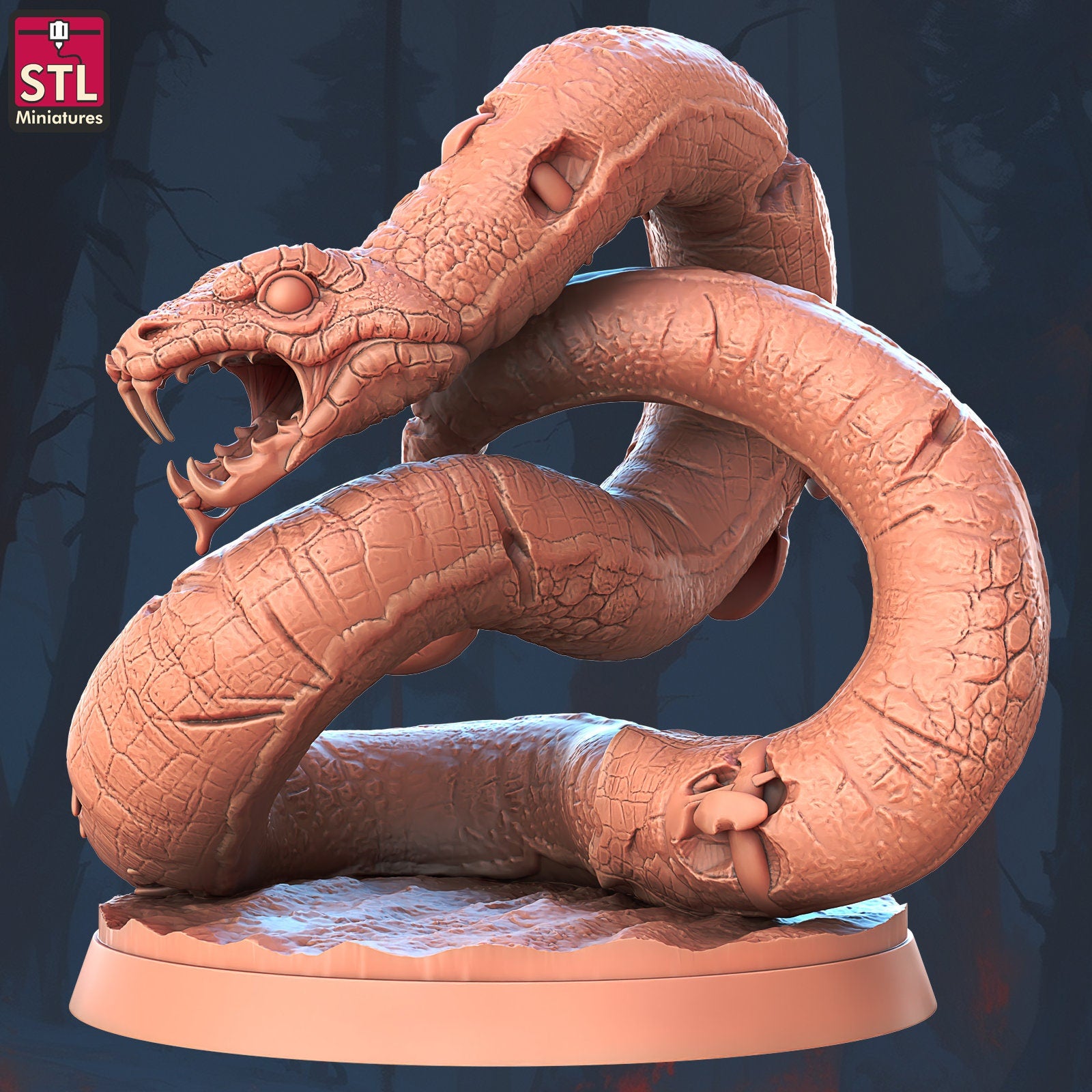 Ghoul Snakes - Undead Snakes - Unpainted Miniature