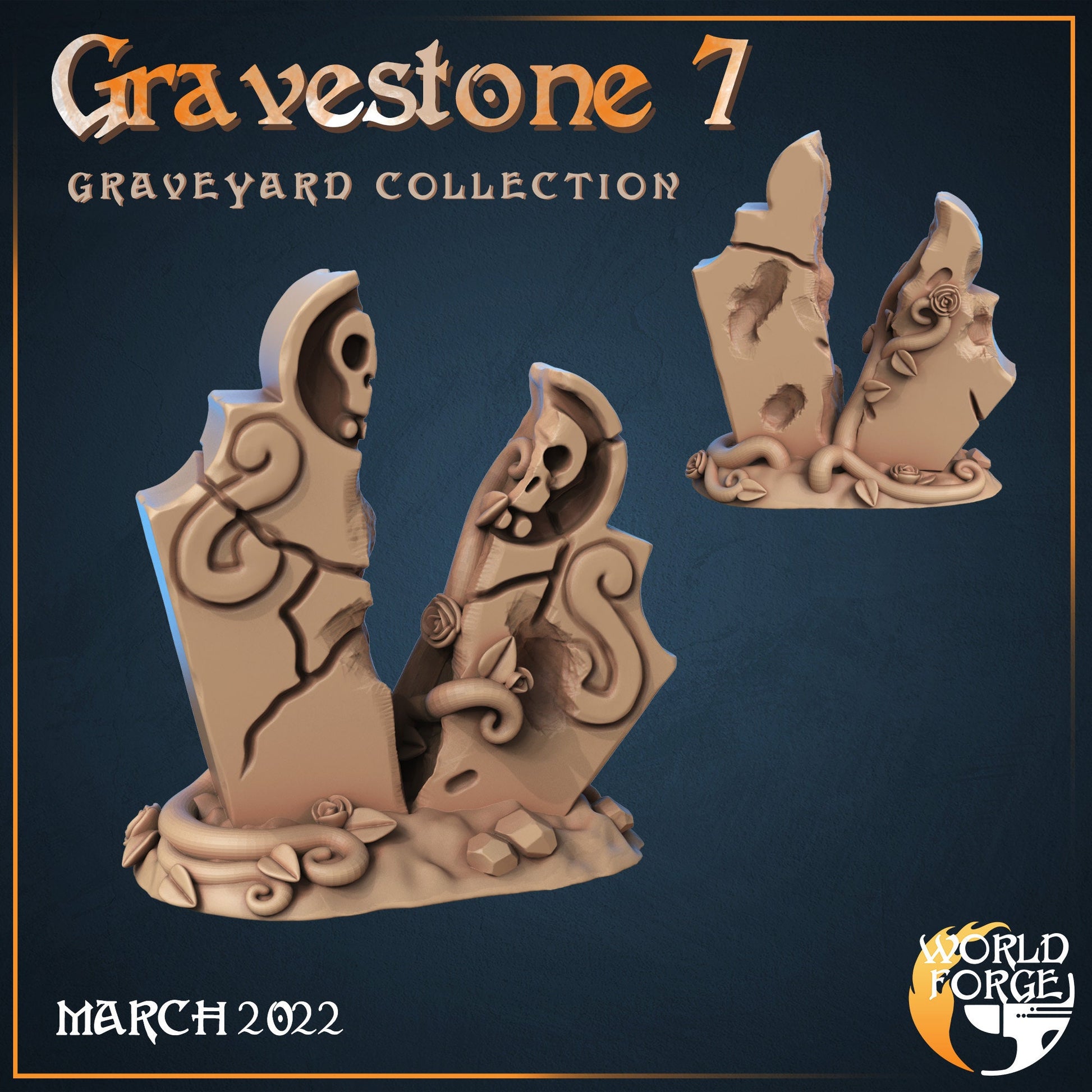 Gravestones - Graveyard Collection - Unpainted Miniature