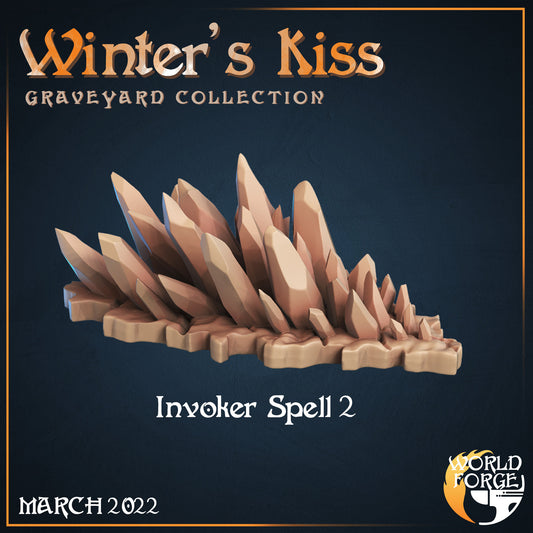 Winter's Kiss - Ice Spell - Graveyard Collection - Unpainted Miniature