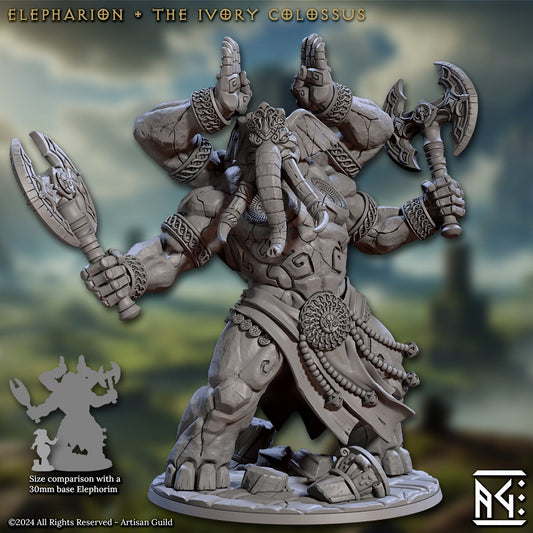 Elepharion the Ivory Colossus - Ivory Sentinels Set - Unpainted Miniature