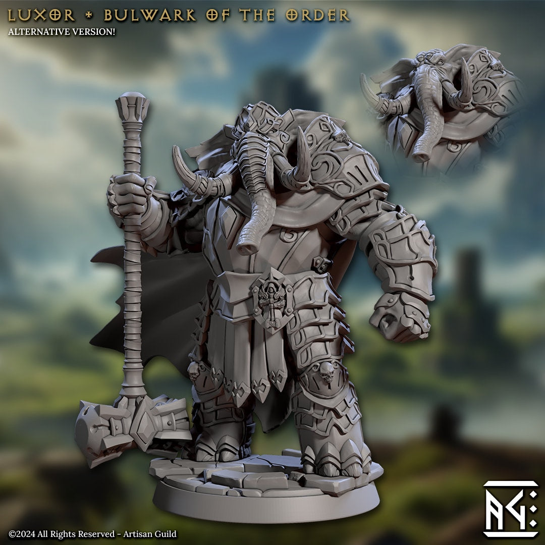 Luxor, Bulwark of the Order - Ivory Sentinels - Unpainted Miniature